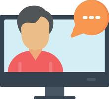 Video Conferencing Flat Icon vector