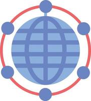 Service global network Flat Icon vector