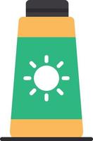 Sunscreen Flat Icon vector