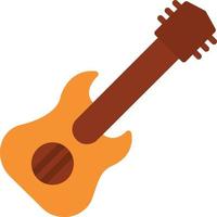 icono plano de guitarra vector