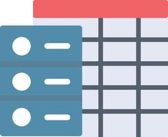 Data Table Flat Icon vector