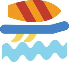 Surfboard Flat Icon vector