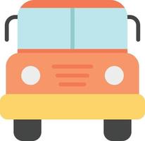 School Bus Flat Icon vector