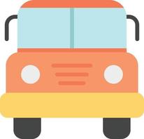 School Bus Flat Icon vector