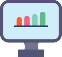 Bar Chart Flat Icon vector