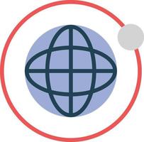 Orbit Network Flat Icon vector