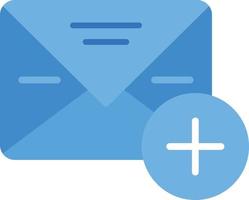 Add Mail Flat Icon vector