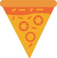 icono de pizza plana vector