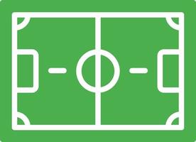 campo de fútbol plano icono plano vector