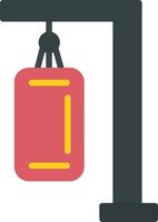 Punching Bag Flat Flat Icon vector