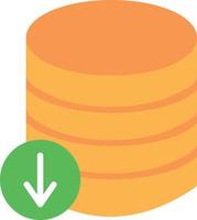 Database Download Flat Icon vector