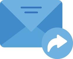 icono plano de reenvío de correo vector