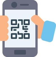 Qr Code Flat Icon vector