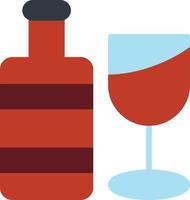 Wine Glass Flat Icon vector