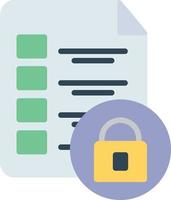 icono plano de seguridad de datos vector