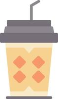 Cold Coffee Flat Icon vector