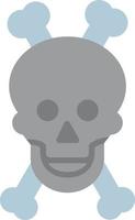 Skull And Bones Flat Icon vector