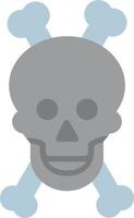 Skull And Bones Flat Icon vector