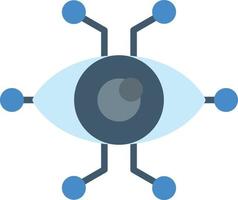Cyber Eye Flat Icon vector
