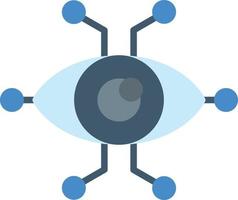 Cyber Eye Flat Icon vector