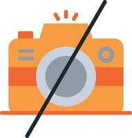 Ban Camera Flat Icon vector