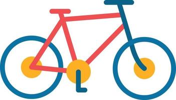 bicicleta, plano, plano, icono vector