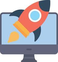 Rocket Flat Icon vector