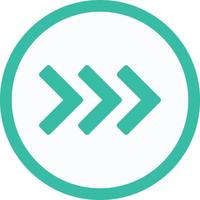 Fast Forward Arrow Flat Icon vector