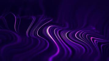 Big data neon background perspective. Tech background purple. Network purple technology backdrop. Cyber technical wave sound. photo