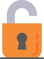 Unlock Flat Icon vector