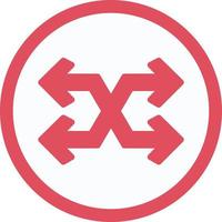 Cross Symbol Arrow Flat Icon vector