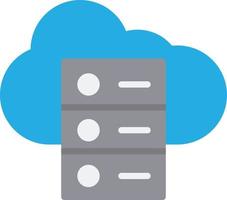 Cloud Server Flat Icon vector