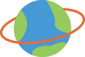 Saturn Flat Icon vector