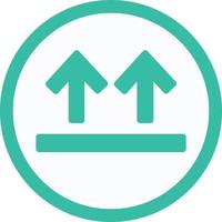 This Side Up Arrow Flat Icon vector