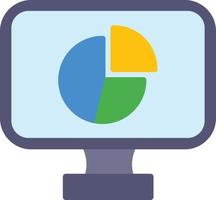 Pie Chart Flat Icon vector