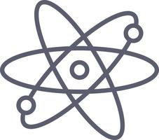 símbolo de energía nuclear icono plano vector