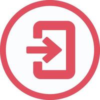 Login Arrow Flat Icon vector