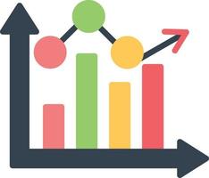 Bar Graph Flat Icon vector