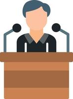 Press Conference Flat Icon vector