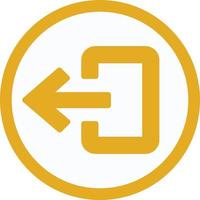 Logout Arrow Flat Icon vector