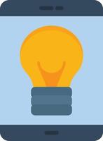 Light Bulb Flat Icon vector