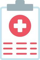 Medical Report Flat Icon vector