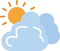 Cloudy Flat Icon vector