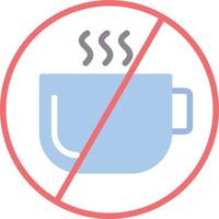 No Coffee Flat Icon vector