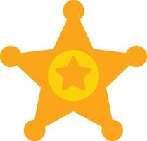 Justice Sheriff Flat Icon vector