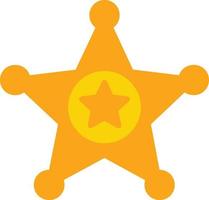 icono plano del sheriff de la justicia vector