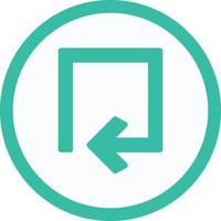 Back Arrow Flat Icon vector