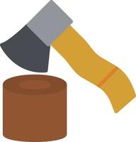 Woodcutter Flat Flat Icon vector