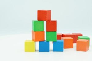 wooden building blocks wood cube building blocks photo