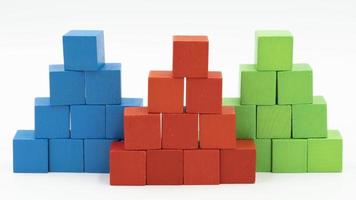 wooden building blocks wood cube building blocks photo
